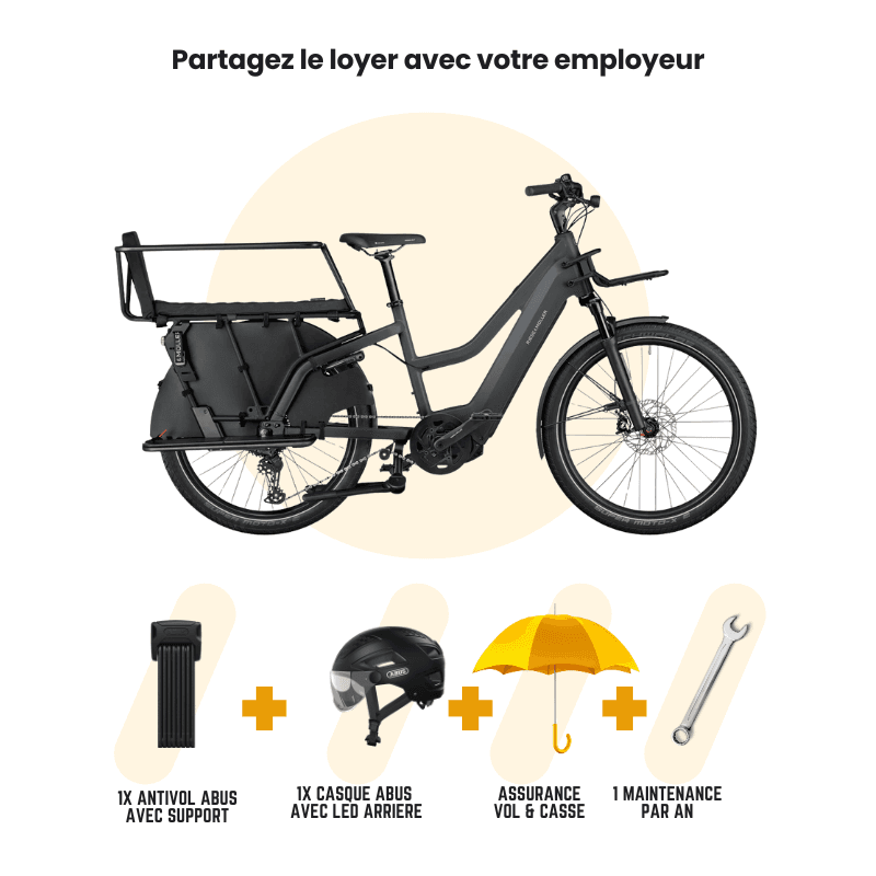 Schéma de partage du loyer vélo de fonction entre employeur et salarié